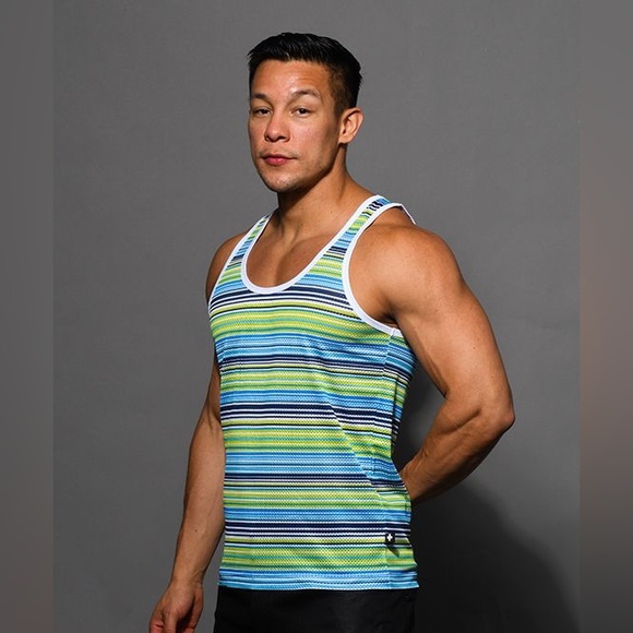 Stripe Mesh Tank - Picture 4 of 7